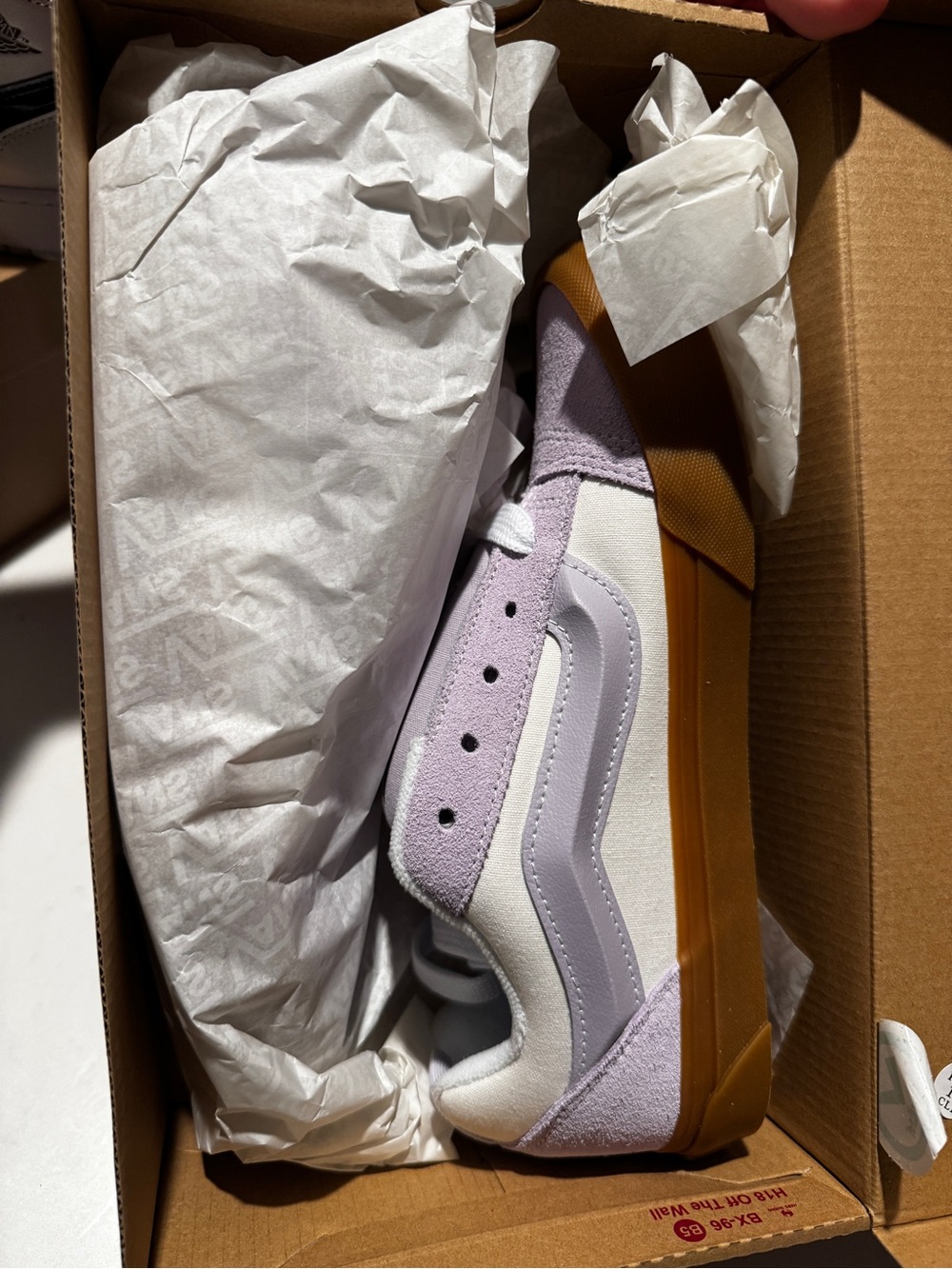 Vans Knu Skool Kids Sneakers Lavender and Brown
